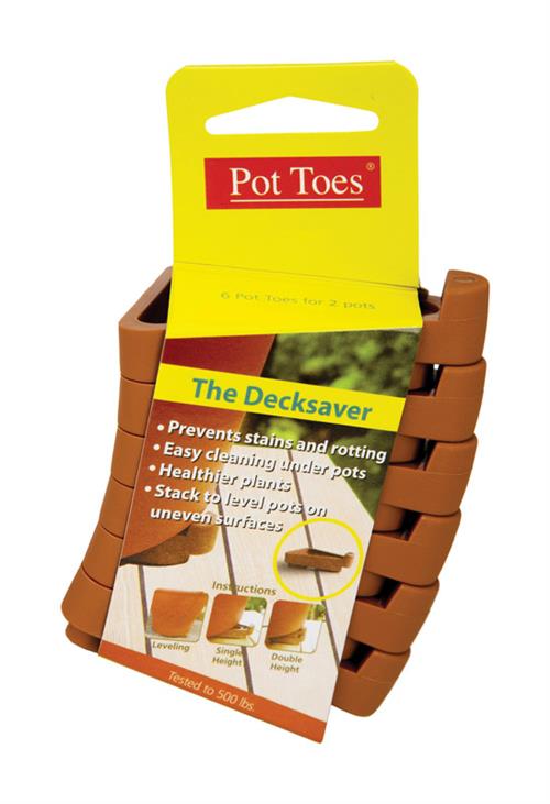 Pot Toes Decksaver Plant Riser 6-Pack PT-06TCCS