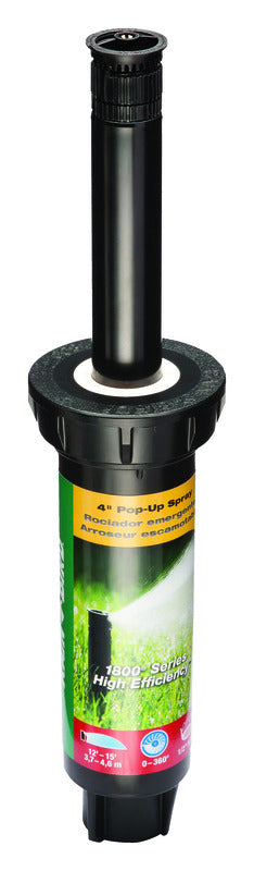 Rain Bird 4" Pop-up Spray Head Sprinkler with High-Efficiency Variable Arc Nozzle 1804HEVN15
