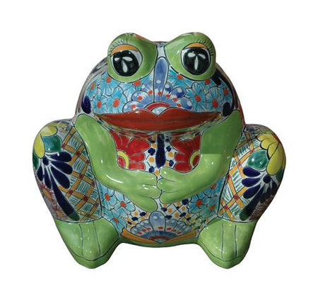 Avera Products 7" Multicolored Ceramic Talavera Frog Planter APG006070 - Box of 4