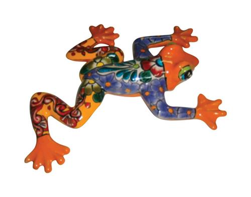 Avera Products 8" Multicolored Ceramic Talavera Wall Frog APD004080 - Box of 4