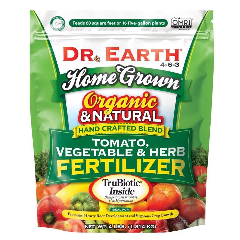 Dr Earth Home Grown Tomato, Vegetable & Herb Fertilizer 4 Lbs 704P