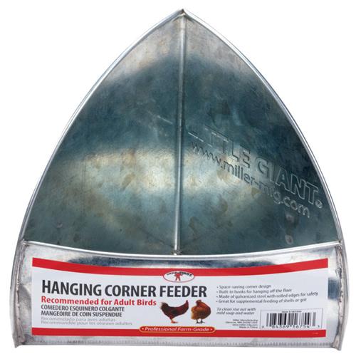 Little Giant Galvanized Hanging Corner Poultry Feeder 167543