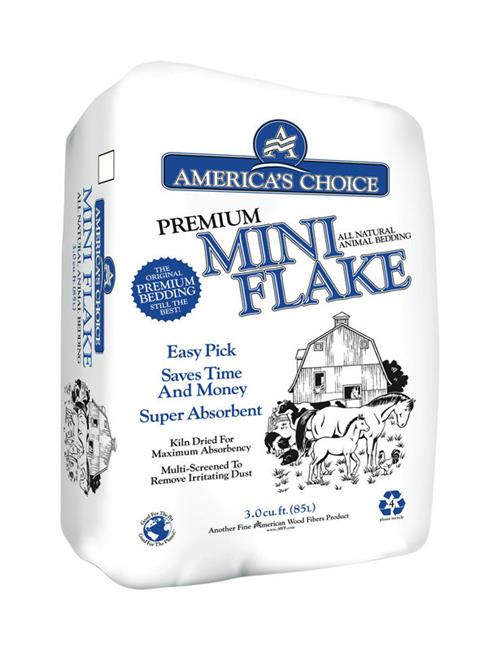 America's Choice 3 Cu Ft Premium Mini Flake All Natural Animal Bedding 0P2MINIAC