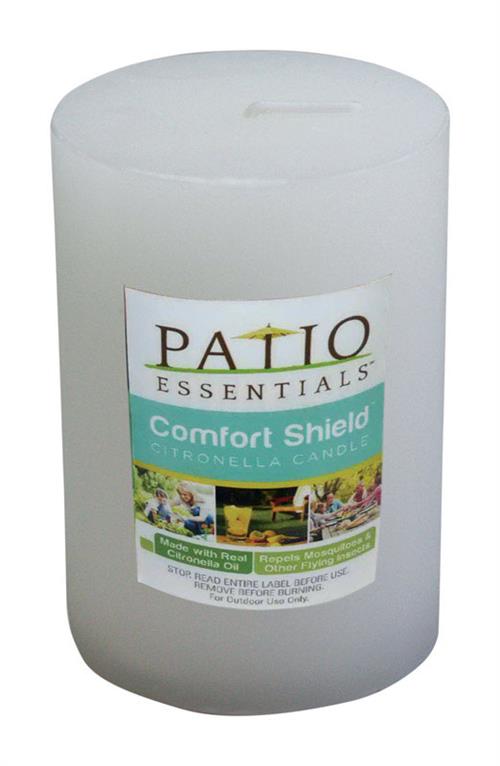 Patio Essentials 8 Oz Comfort Shield Citronella Pillar Candle 1198 - Box of 16