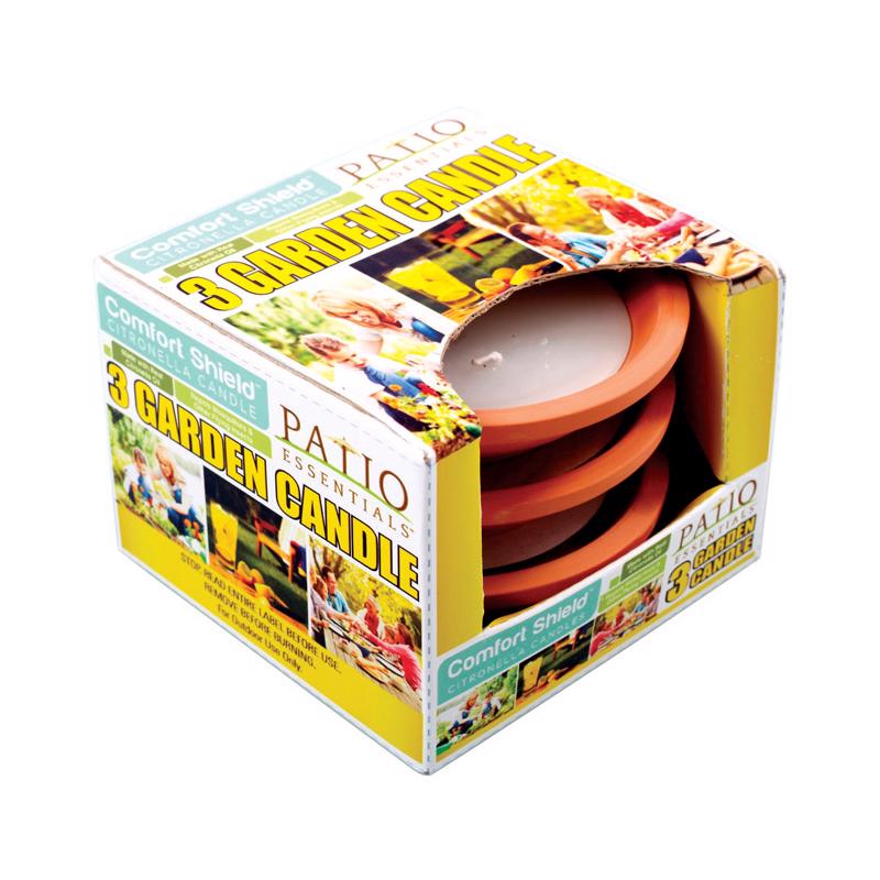 Patio Essentials Citronella Garden Candles 3-Pack 20012-3 - Box of 9