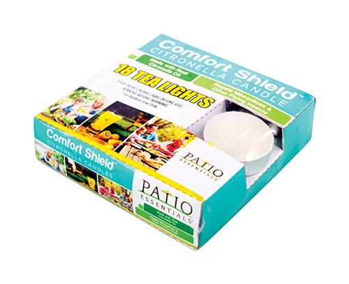 Patio Essentials Comfort Shield Citronella Tea Light Candles 18-Pack 60923