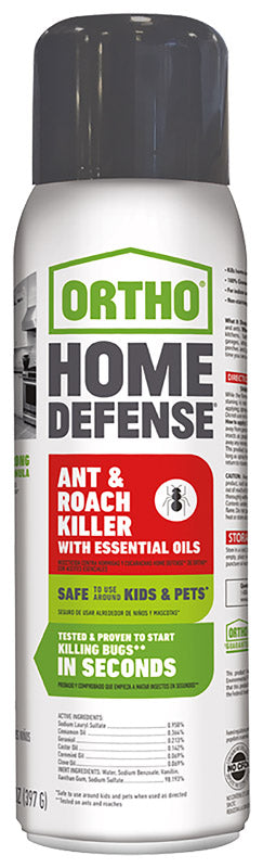 Ortho Home Defense Ant & Roach Killer with Essential Oils 14 Oz 0202812