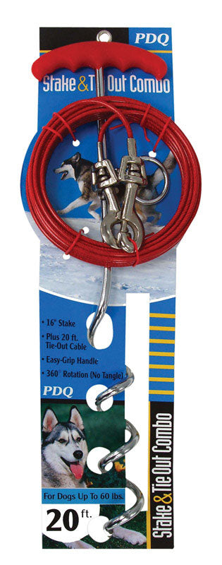 PDQ 20" Stake & Tie Out Combo 01316
