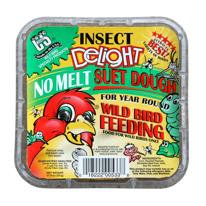 C&S Products 533 Insect Delight No Melt Wild Bird Suet Dough 11.75 Oz - Box of 12