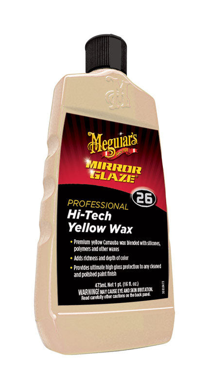 Meguiar's Mirror Glaze Professionl Hi-Tech Yellow Wax 16 Oz M-2616