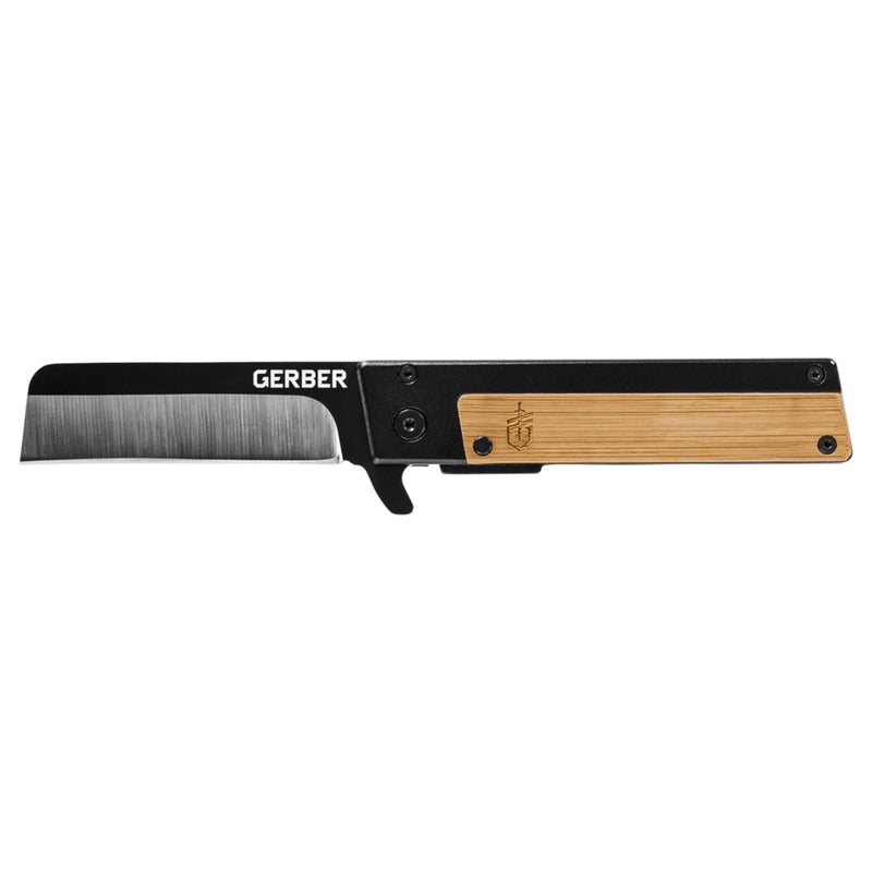 Gerber Quadrant Bamboo Brown 7CR17MOV Steel 5.2 in. Folding Knife
