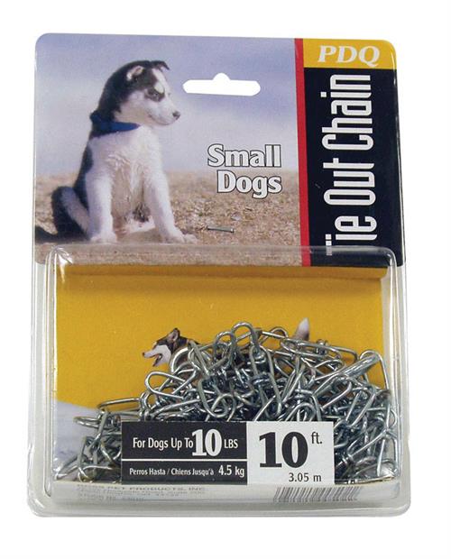 PDQ 10 Ft Steel Tie Out Chain For Small Dogs 53010