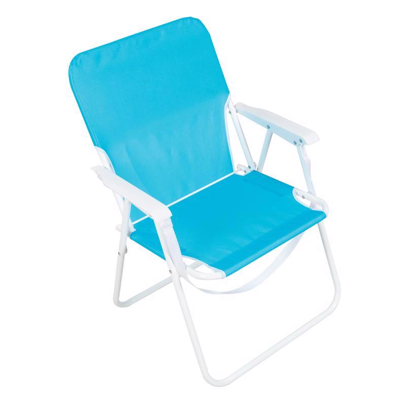 Rio Brands 1-Position Blue Waves Beach Folding Chair SC2515