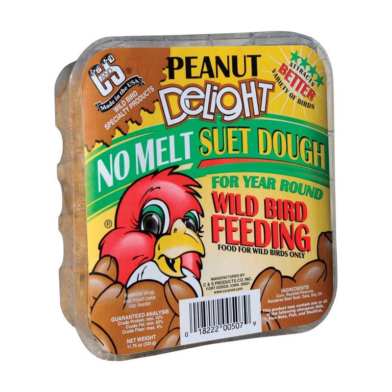 C&S Products 507 Peanut Delight No Melt Wild Bird Suet Dough 11.75 Oz - Box of 12