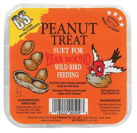 C&S Products 509 Peanut Treat Wild Bird Suet 11 Oz