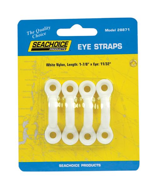 Seachoice White Non-Corrosive Nylon Eye Straps 4-Pack 28871
