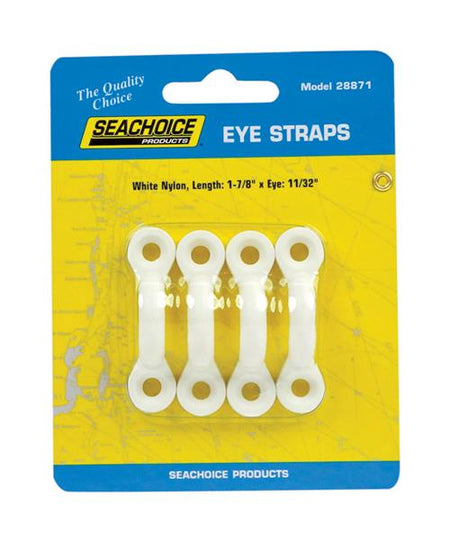 Seachoice White Non-Corrosive Nylon Eye Straps 4-Pack 28871
