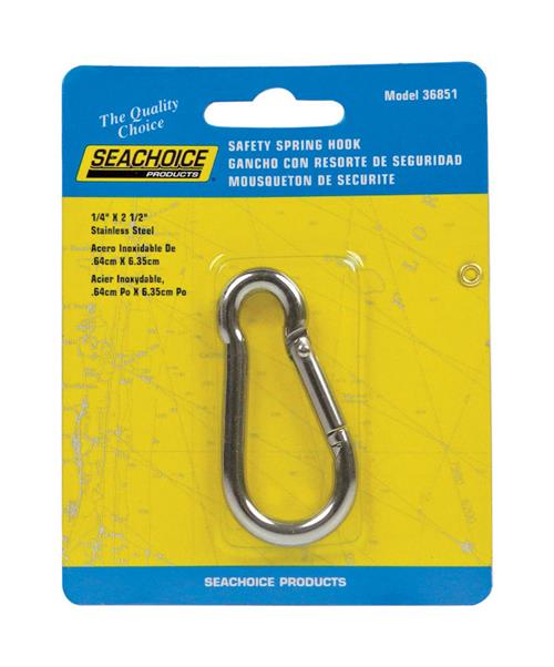 Seachoice 1/4 X 2-1/2 Inch Safety Spring Hook 36851