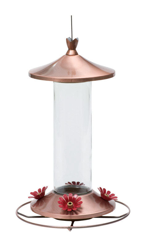 Perky-Pet Elegant Copper Glass Hummingbird Feeder 710B