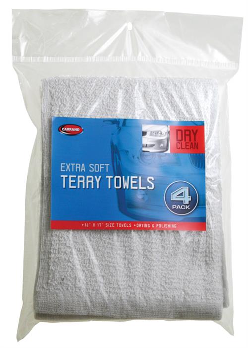 Carrand Extra Soft Terry Towels 4-Pack 45054