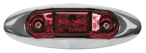 Peterson Piranha LED  Slim-Line Mini Clearance & Side Marker Lights Kit Red V168XR