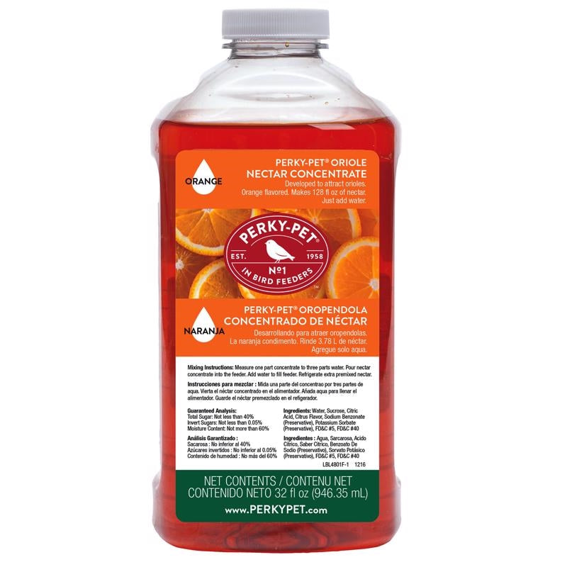 Perky Pet Orange Liquid Oriole Nectar Concentrate 32 oz 4801 - Box of 6