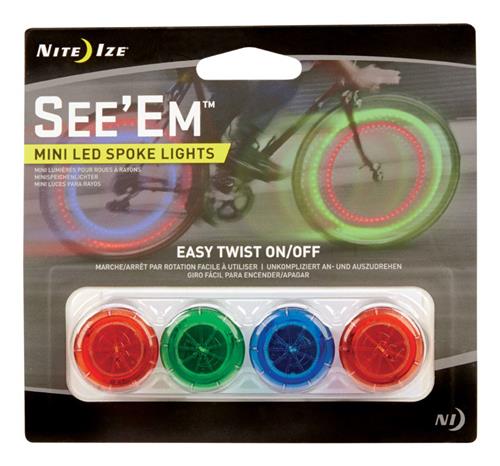 Nite Ize See Em  Mini LED Spoke Lights NSE-A1-4R3