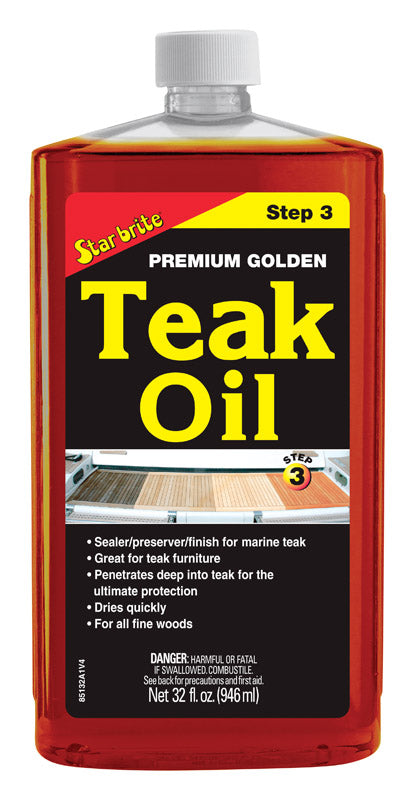 Star Brite Premium Golden Teak Oil 32 Oz 85132