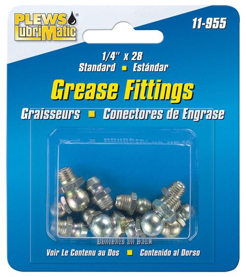 Plews Lubrimatic Standard Grease Fitting Assortment 8-Pack 11955
