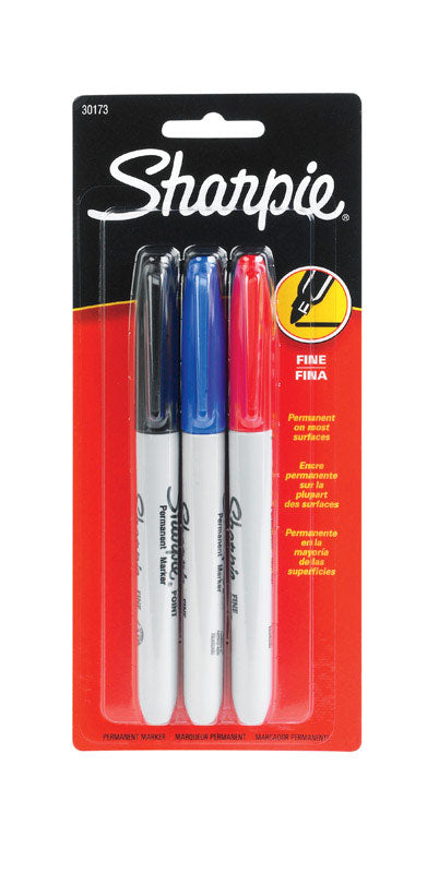 Sharpie Assorted Fine Tip Permanent Marker 3-Pack 30173 - Box of 6