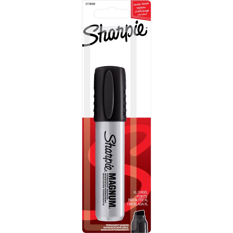Sharpie Magnum Black Chisel Tip Permanent Marker 44101