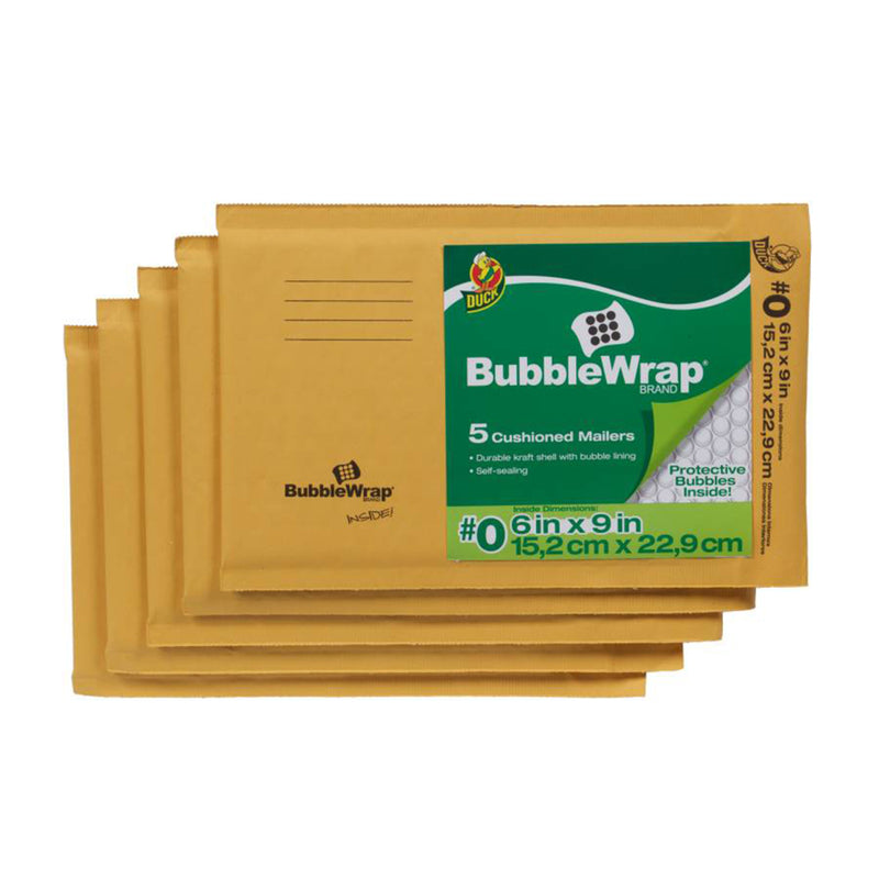 Duck 6 in. W X 9 in. L Yellow Padded Envelope 5-Pack 284691
