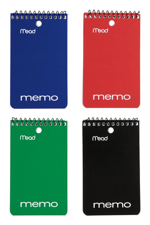 Mead 3" X 5" Wire Bound Memo Book 45354 - Box of 12